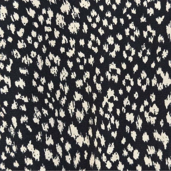 Sadie & Sage XS Peplum Blouse Black White Dot Print Long Sleeve - Picture 3 of 6